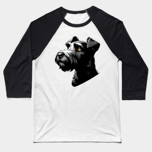 Stunning and Cool Irish Terrier Monochrome and Gold Portrait for Father's Day Baseball T-Shirt